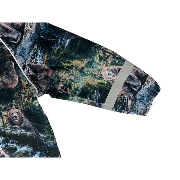 Toddler Fleece Backed Guppy Softshell Jumpsuit Detach Hood  12-18 mo  Bear Camo - Picture 5 of 11